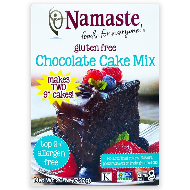 Namaste Foods, Gluten- Chocolate Cake Mix, Allergen-, 26-Ounce Boxes (Pack Of 6)