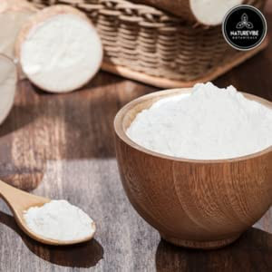 Naturevibe Botanicals Cassava Flour, 5Lb Used For Cooking Slightly Nutty Earthy Taste (80 Ounces) [Packaging May Vary]