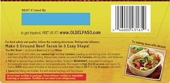 Old El Paso Soft Tortilla Bowl Taco Dinner Kit With Mild Taco Sauce & Seasoning Mix, 10.9 Oz