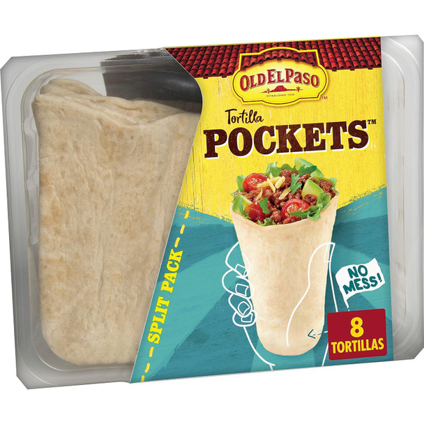 Old El Paso Tortilla Pockets, 8 Pockets, 8.4 Oz