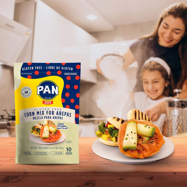 P.A.N Corn Mix For Arepas – Gluten Easy To Prepare Flour 1 Lb. (6 Pack)