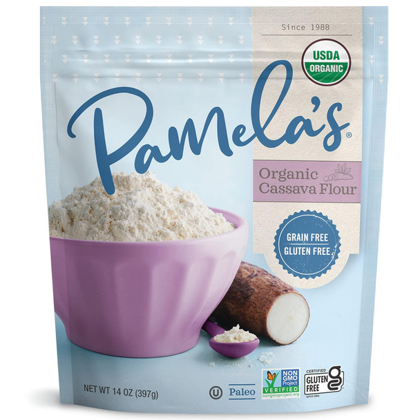 Pamela'S Cassava Flour, Usda Organic, Vegan, Grain , Paleo, Gluten & Non-Gmo, 14 Ounce Bag (Pack Of 6)