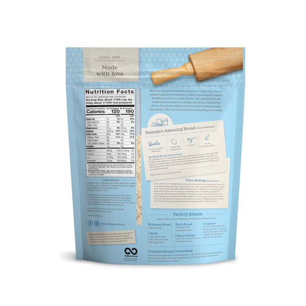 Pamela'S Gluten Bread Mix, Multi-Purpose, Dairy , 11 Whole Grains, 4-Pound Bag (Pack Of 3)