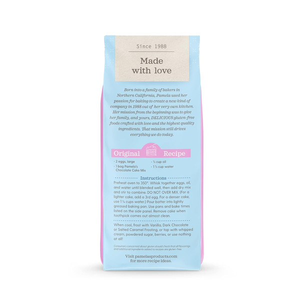 Pamela'S Gluten Chocolate Cake Mix, Dairy , Kosher, 21-Ounce Bag (Pack Of 6)