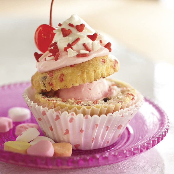 Pillsbury Funfetti Valentine'S Day Bundle, 2 Of Each: Cake Mix, Pink Vanilla Frosting & Valentine Sprinkles With By The Cup Valentine'S Stickers