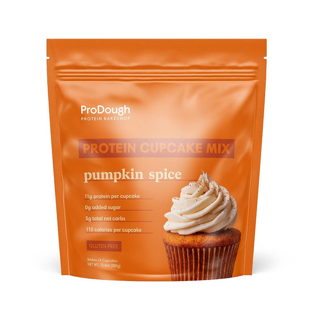 Prodough High Protein- Gluten Cake Mix, Low Carb, 13G Of Protein Per Cake, No Added Sugars, Keto Friendly, Makes 12, Healthy Dessert (Pumpkin Spice)