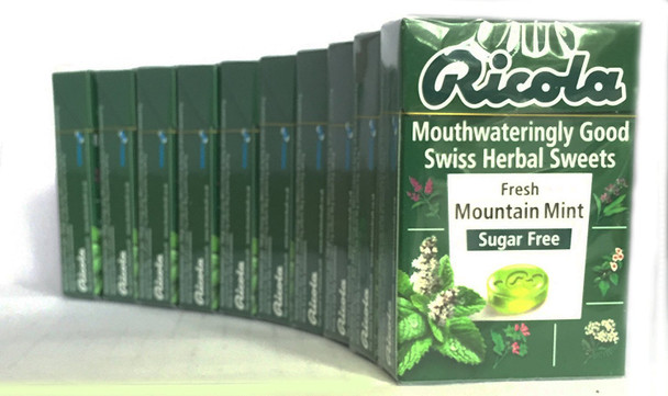 Ricola Fresh Mountain Mint Box - Sugar Sweets 45G (Pack Of 20) Ricola Fresh Mountain Mint Box - Sugar Sweets 45G (Pack Of 20)