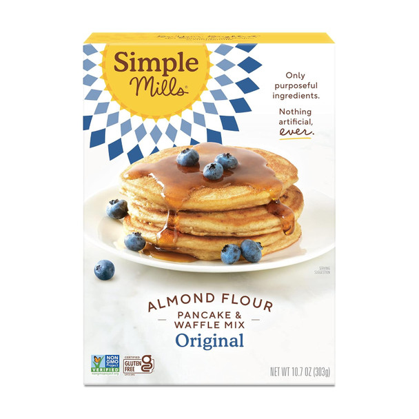 Simple Mills Almond Flour Pancake & Waffle Mix, Original - Gluten , Plant Based, Paleo Friendly, Breakfast 10.7 Ounce (Pack Of 1)