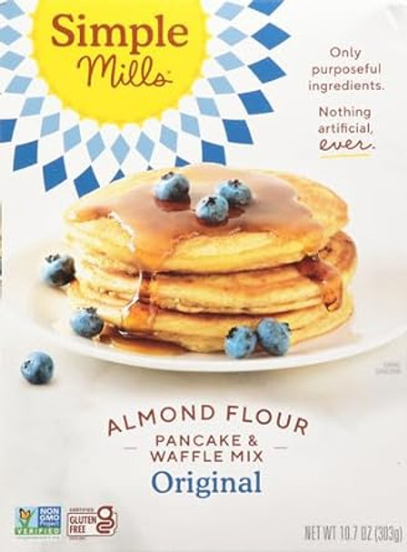 Simple Mills Almond Flour Pancake & Waffle Mix, Original - Gluten , Plant Based, Paleo Friendly, Breakfast 10.7 Ounce (Pack Of 1)