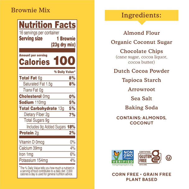Simple Mills Chocolate Brownie Baking Mix, Made Of Almond Flour, Gluten , 12.9 Ounces (Pack Of 6)