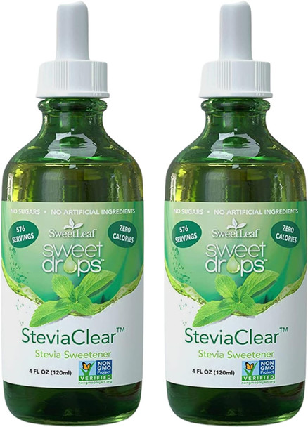 Sweetleaf Steviaclear Sweet Drops - Stevia Liquid Drops Sweetener, Pure Stevia Drops With No Bitter Aftertaste, Liquid Sugar Alternative, Zero Calorie, Keto Food, Non-Gmo Sweetleaf Stevia, 4 Fl Oz (Pack Of 2) Sweetleaf Steviaclear Sweet Drops - Stevia Liquid Drops Sweetener, Pure Stevia Drops With No Bitter Aftertaste, Liquid Sugar Alternative, Zero Calorie, Keto Food, Non-Gmo Sweetleaf Stevia, 4 Fl Oz (Pack Of 2)