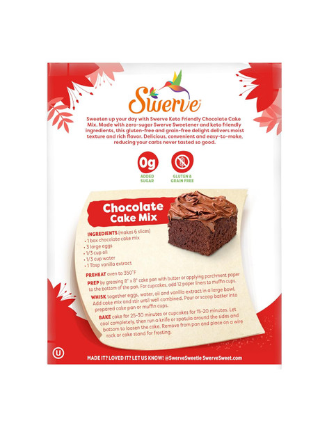 Swerve Sweets, Chocolate Cake Mix, 10.6 Ounces Swerve Sweets, Chocolate Cake Mix, 10.6 Ounces