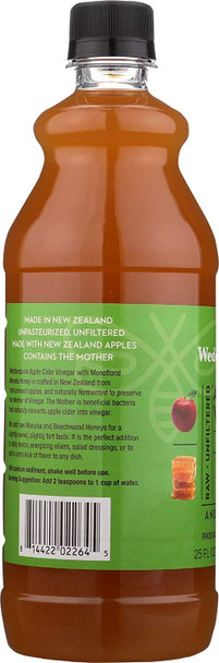 Wedderspoon Apple Cider Vinegar With Monofloral Manuka Honey & The Mother, 25 Fl Oz