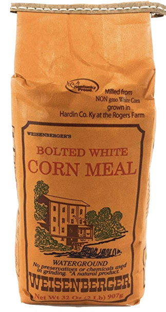 Weisenberger Corn Meal - Stone Ground Corn Meal For Baking - Fine Ground Corn Meal For Corn Bread, Fish Batter, And More - Bolted White Stone Ground Cornmeal - From Non Gmo White Corn - 2 Lb