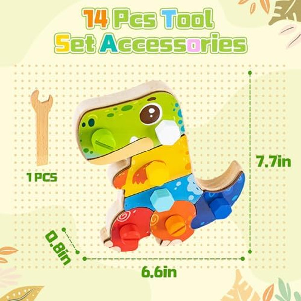 Adena Montessori Nuts Busy Board For 3 4 5 Year Olds Kids Wooden Montessori Screwdriver Board Set-Fun Dinosaur Nuts And Bolts For Toddler Tool Set Learning Sensory Preschool Fine Motor Skills Toys Adena Montessori Nuts Busy Board For 3 4 5 Year Olds Kids Wooden Montessori Screwdriver Board Set-Fun Dinosaur Nuts And Bolts For Toddler Tool Set Learning Sensory Preschool Fine Motor Skills Toys