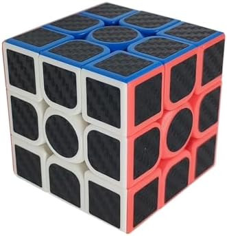 Ahyuan Professional Speed Magic Cube Carbon Fibre Stickers 3X3 Black