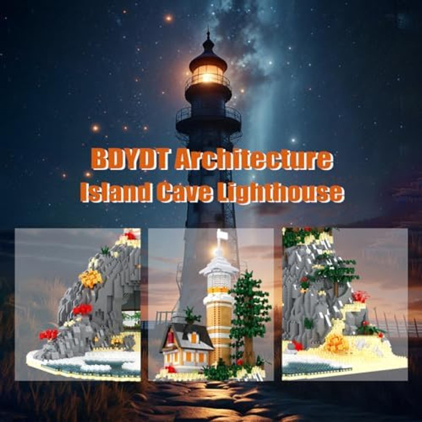 Bdydt Architecture Island Cave Lighthouse Micro Building Blocks Sets（5686Pcs）- Building Block Model s And Unique Collectibles Suitable For Children And Adult Creative Enthusiasts