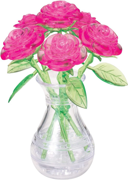 Bepuzzled Roses In Vase Original 3D Crystal Puzzle Ages 12 And Up Yellow