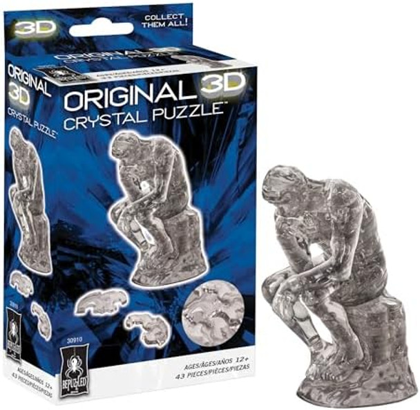Bepuzzled Thinker Original 3D Crystal Puzzle Perfect For Puzzlers Ages 12 And Up Challenging To Complete And Beautiful To Display Collect Them All