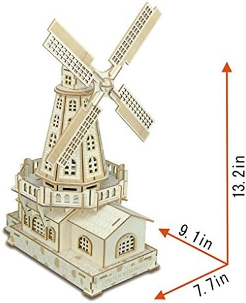 Bitopbi 3D Wooden Puzzles Laser Engraving Diy Safe Assembly Constructor Kit Toy For Teens And Adults World Famous Buildings Mechanical 3-D Models For Self-Assembly (C2 Dutch Windmill) Bitopbi 3D Wooden Puzzles Laser Engraving Diy Safe Assembly Constructor Kit Toy For Teens And Adults World Famous Buildings Mechanical 3-D Models For Self-Assembly (C2 Dutch Windmill)