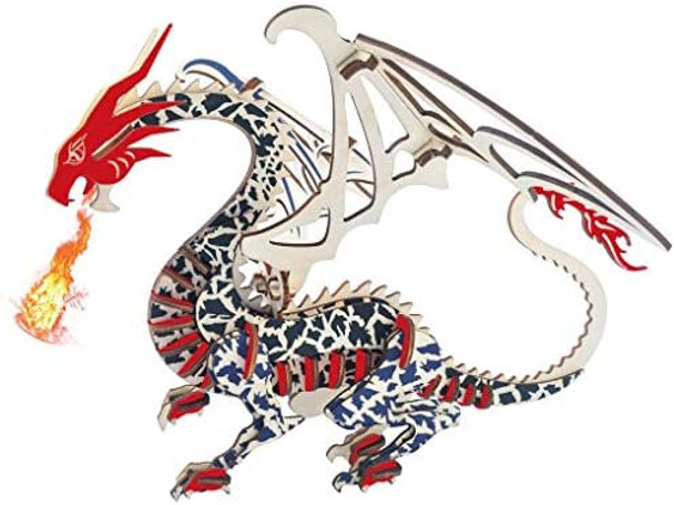 Bitopbi 3D Wooden Puzzles Laser Engraving Diy Safe Assembly Constructor Kit Toy For Teens And Adults World Animal Mechanical 3-D Models For Self-Assembly (G1 Flying Dragon) Bitopbi 3D Wooden Puzzles Laser Engraving Diy Safe Assembly Constructor Kit Toy For Teens And Adults World Animal Mechanical 3-D Models For Self-Assembly (G1 Flying Dragon)