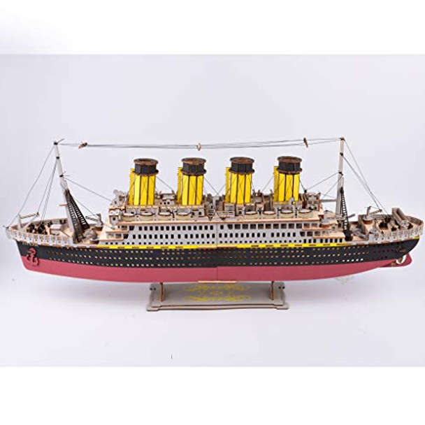 Bitopbi Large Size Titanic Model 3D Wooden Puzzles Cruise Ship English Version Collectible Building Diy Assembly Constructor Kit Collection For Teens And Adults Bitopbi Large Size Titanic Model 3D Wooden Puzzles Cruise Ship English Version Collectible Building Diy Assembly Constructor Kit Collection For Teens And Adults