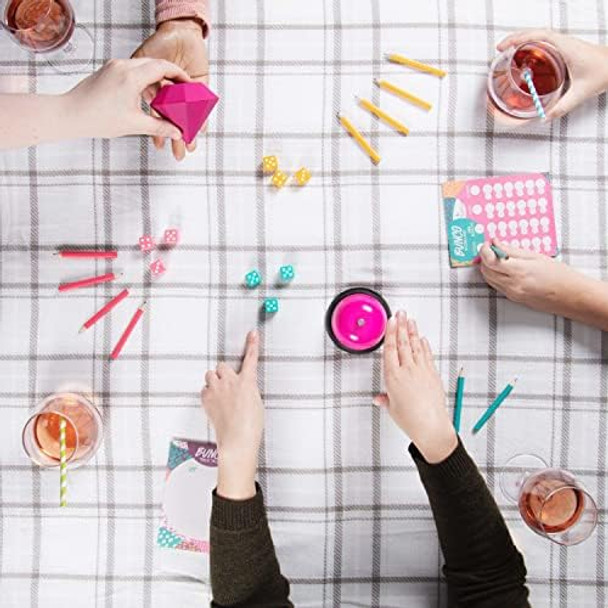 Brybelly Bunco Party Supplies - Family Game Night Board Games - Includes Dice Score Cards Pencils Bell & Squishy Traveling Jewel - Game Kit For Up To 12 Players Brybelly Bunco Party Supplies - Family Game Night Board Games - Includes Dice Score Cards Pencils Bell & Squishy Traveling Jewel - Game Kit For Up To 12 Players