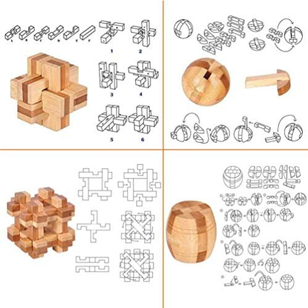 Buootooy Brain Teaser Puzzle 20Pcs Unlock Interlock Game Iq Test Wooden Toy 3D Unlock Interlock Puzzle Magic Ball Brain Teaser Toy Puzzles For Adults Buootooy Brain Teaser Puzzle 20Pcs Unlock Interlock Game Iq Test Wooden Toy 3D Unlock Interlock Puzzle Magic Ball Brain Teaser Toy Puzzles For Adults