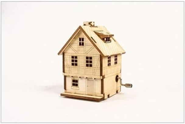 Caincosmetic Young Modeler Wooden 3D Puzzle Kit - Music Box Orgel House - Diy Brain Puzzle & Wood Assembly Craft 오르골 독일집 Caincosmetic Young Modeler Wooden 3D Puzzle Kit - Music Box Orgel House - Diy Brain Puzzle & Wood Assembly Craft 오르골 독일집