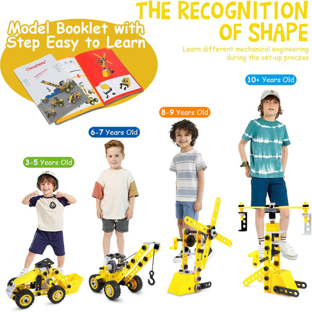 Choopheme 10 In 1 Stem Toys For 5 6 7 8 9+ Year Old Building Block Kit Stem Activities Projects Boy Toys Age 4-8 5-7 6-8 8-10 Creative Set Educational Engineering Excavator Construction Birthday Choopheme 10 In 1 Stem Toys For 5 6 7 8 9+ Year Old Building Block Kit Stem Activities Projects Boy Toys Age 4-8 5-7 6-8 8-10 Creative Set Educational Engineering Excavator Construction Birthday