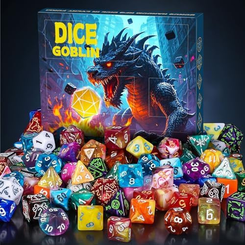 Ciaraq Mystery Dnd Dice Sets - Random 9 Complete Polyhedral Dice Sets With 9 Random Bags Wide Range Of Patterns Surprise Blind Box Dnd s For Dungeons & Dragons Role Playing Table Game