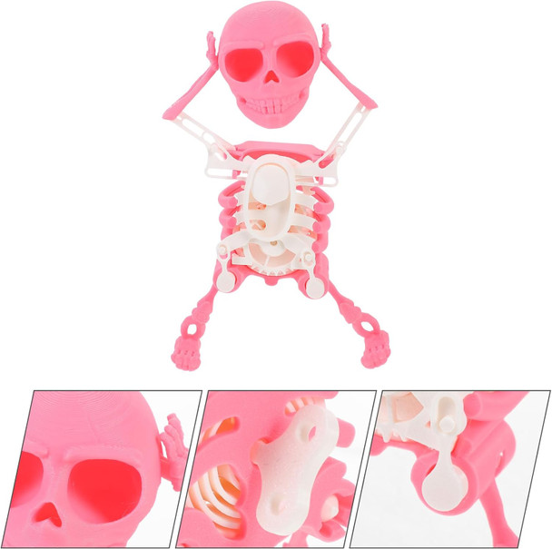 Ciyodo Dancing Skeleton Toy - 3D Printed Human Skeleton Shape Plaything For Kids - Fun Party Prop & Home Decor