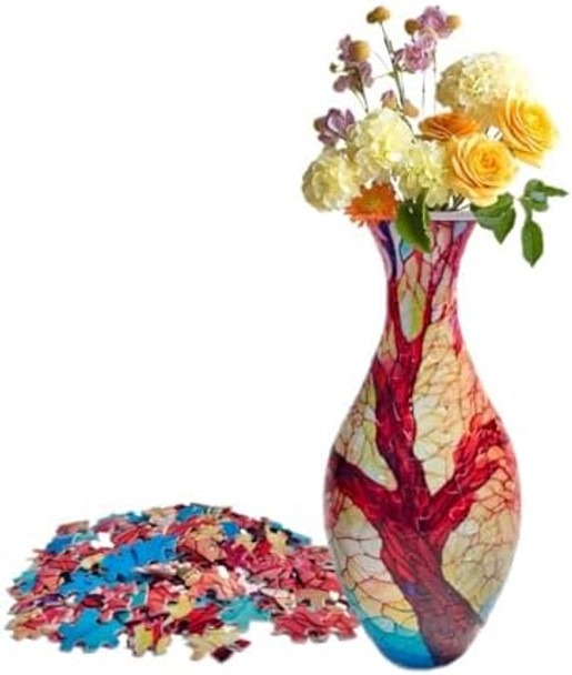 Cnpolook 3D Vase Puzzle For Adults Room Decor Puzzles- Reusable Flower Vase With Tree Of Life Design Dust- Plastic Crafts，House Warming For Flower Arrangements And Home Decoration