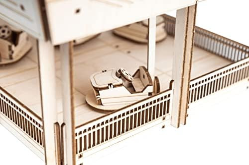 Coasterdynamix 3-D Bumper Cars Wooden Model Kit - Electric Motorized Building Puzzle Kit For Adults And Kids Toy Puzzles And Mini Craft Decor Models For Jigsaw Assembly Projects