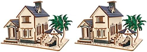 Coheali Wooden Puzzles 2Pcs Three Shape Beach Dimensional Board Entertainment Puzzle For Wooden House