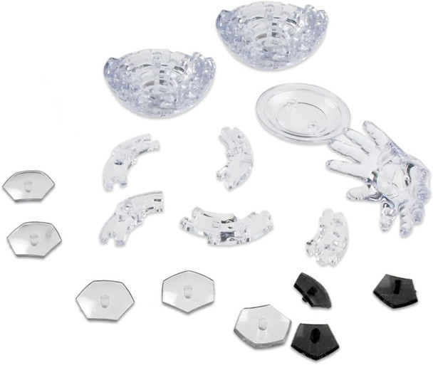 Coolplay 3D Crystal Puzzle For Children Soccer Puzzle Ball Light-Up For Adult Black And Transparent - 76 Pieces