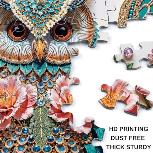 Crowm Flower Owl Jigsaw Puzzles For Adults 1000 Pieces Colorful Floral 3D Art Puzzles Challenging Embossed Fantasy Owl Puzzles As Animal Decor For Nature Lovers Crowm Flower Owl Jigsaw Puzzles For Adults 1000 Pieces Colorful Floral 3D Art Puzzles Challenging Embossed Fantasy Owl Puzzles As Animal Decor For Nature Lovers
