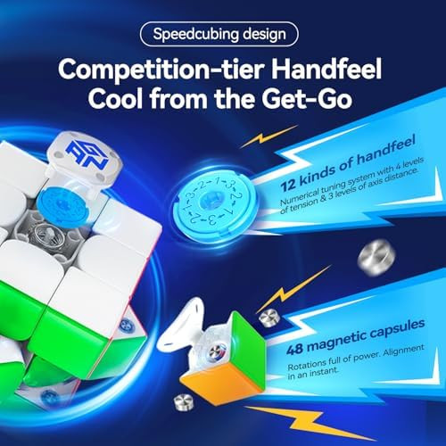 Cubershop Gan 356 I Carry E Smart Cube Magnetic Frosted Smart Gan Cube Flagship 3X3 Ai Supported Ball-Core Speed Cube Long Battery Life Cube