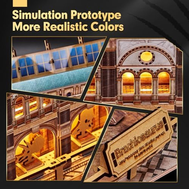 Cubicfun 3D Puzzles For Adults Kids - Led Museum Model Natural History Brachiosaurus Kit 216 Pieces Diy Puzzle For Home Decor Teenage Boys Girls s Glowing Dinosaur Display Adults s Cubicfun 3D Puzzles For Adults Kids - Led Museum Model Natural History Brachiosaurus Kit 216 Pieces Diy Puzzle For Home Decor Teenage Boys Girls s Glowing Dinosaur Display Adults s