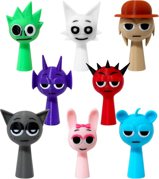 Czygeaft 12 Pack 3D Printed Rhythm Box Action Figures – Funky Beat Style Collectible Toys Music Game-Inspired Party Decorations & Birthday Supplies