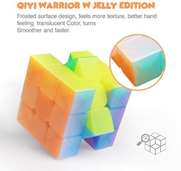 D-Fantixqy Toys Warrior W 3X3 Speed Cube Jelly 3X3X3 Magic Cube Puzzles Transparent Pastel Color D-Fantixqy Toys Warrior W 3X3 Speed Cube Jelly 3X3X3 Magic Cube Puzzles Transparent Pastel Color