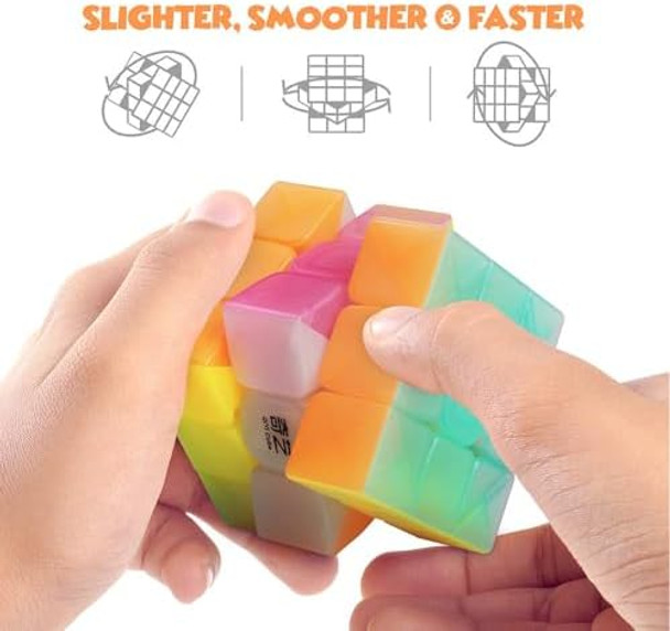 D-Fantixqy Toys Warrior W 3X3 Speed Cube Jelly 3X3X3 Magic Cube Puzzles Transparent Pastel Color D-Fantixqy Toys Warrior W 3X3 Speed Cube Jelly 3X3X3 Magic Cube Puzzles Transparent Pastel Color