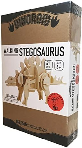 Dinoroid Stegosaurus Walking 3D Wooden Dinosaur Puzzle Dinoroid Stegosaurus Walking 3D Wooden Dinosaur Puzzle