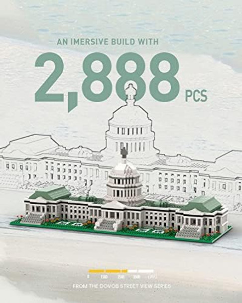 Dovob Micro Mini Blocks United States Capitol Building Set 2888 Pieces Bricks 3D Puzzle Collection Model Kit As For Adults Or Kids