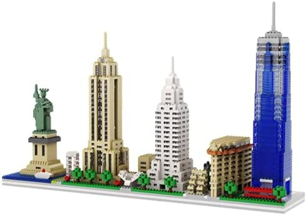 Dovob Architecture York Skyline Micro Mini Blocks Building Set 3048 Pieces Bricks 3D Puzzle Collection Model Kit As For Adults Or Kids
