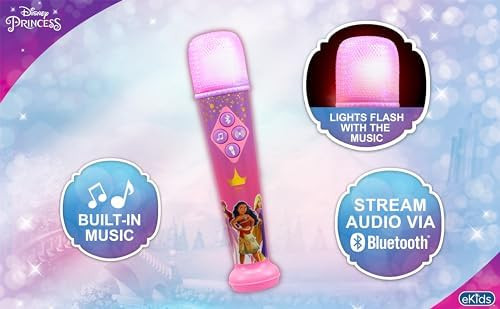 Ekids Disney Princess Karaoke Microphone for Kids Bluetooth Microphone Includes Built-in Music and Light Show Designed for Fans of Disney Princess Toys
B0CTHXB6PK