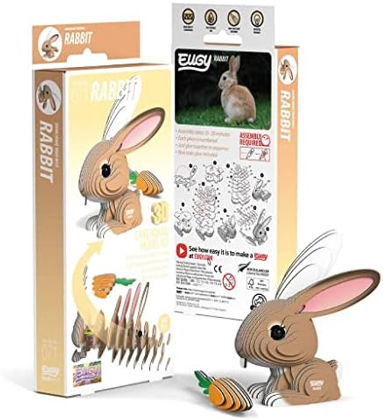Eugy Rabbit 3D Puzzle 39 Piece Eco-Friendly Educational Toy Puzzles for Boys Girls & Kids Ages 6+
B08NY1P79G