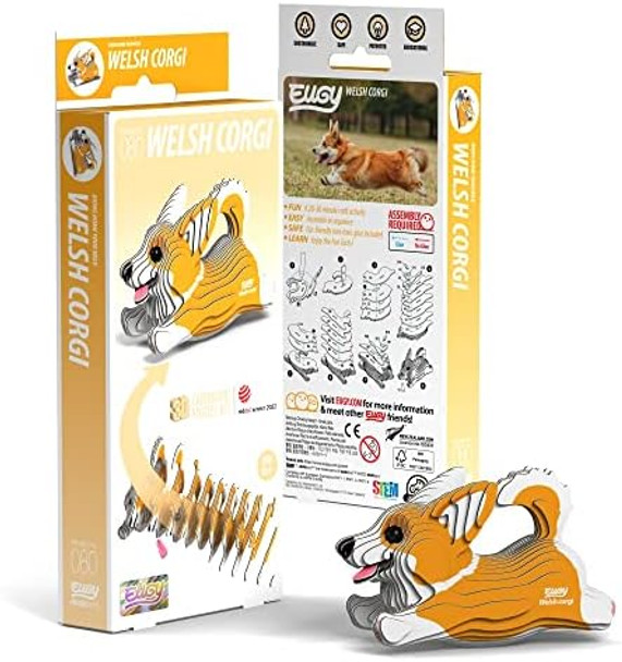 Eugy Welsh Corgi 3D Puzzle 27 Piece Eco-Friendly Educational Toy Puzzles for Boys Girls & Kids Ages 6+
B09RQQFH7G