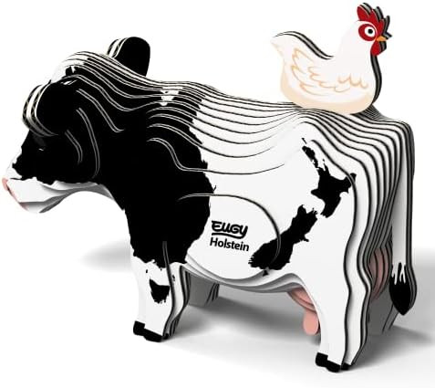 Eugy Holstein Cow 3D Puzzle 23 Piece Eco-Friendly Educational Toy Puzzles for Boys Girls & Kids Ages 6+
B09RQQF6JY