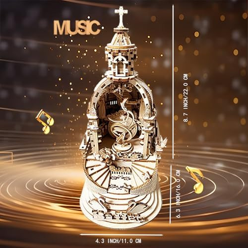 Faucly Wooden 3D Puzzle for Adults Music Box Mechanical Model Kits Wood DIY Crafts Kit to Build for Men Women Age 14+ Years Old
B0FF58CXKV